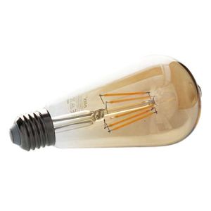 Ampoule LED ambrée forme Edison Arlux E27 Ø64 230V 6W(=80W) 720lm 2700K - vue horizontale
