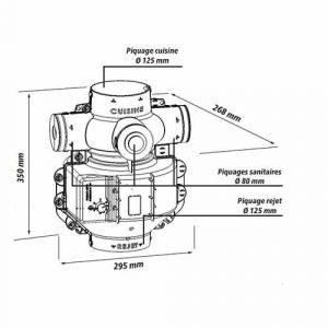 Les dimensions de ce kit VMC AUTOGYRE Simple flux Renouvel'Air sont disponibles sur 123elec.