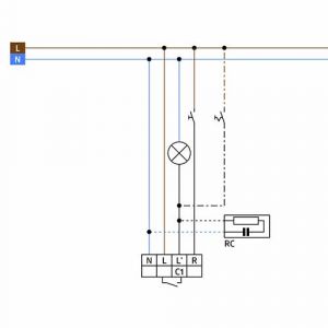 Suivez ce schéma de raccordement électrique pour l'installation de ce détecteur de mouvement infrarouge mural BEG Luxomat 180° Indoor 180-R - 92623.