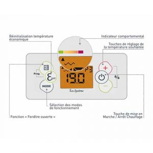 Thermostat - Radiateur connecté inertie réfractite 1000W CHAUFELEC Manon - BJN2233SEAJ