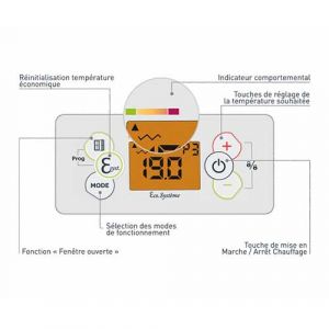 Thermostat - Radiateur connecté inertie réfractite 1500W CHAUFELEC Manon - BJN2235SEHS