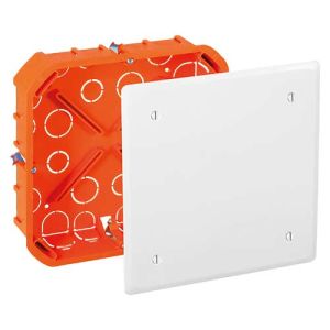 EUROHM XL Pro Boîte de dérivation pour placo® 170x170x45mm coloris orange + couvercle blanc