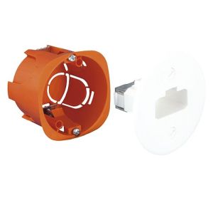 Boîte DCL orange pour applique D54 P40mm EUROHM XL Pro + couvercle blanc