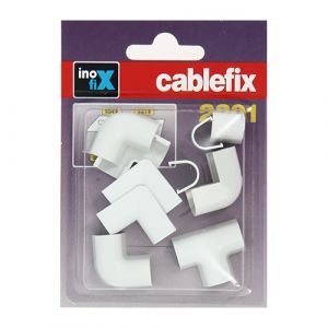 INOFIX Cablefix Accessoires assortis 8x7 mm pour gaine adhésive - Blanc