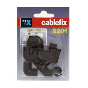 INOFIX Cablefix Accessoires assortis 8x7 mm pour gaine adhésive - Marron