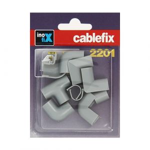 INOFIX Cablefix Accessoires assortis 8 x7 mm pour gaine adhésive - Gris métallisé