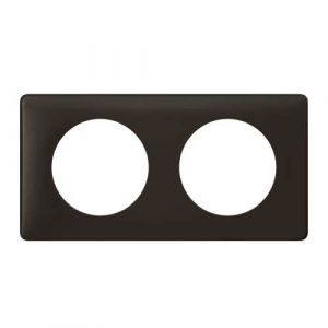 Lot de 5 plaques de finition Céliane 2 postes Noir Météore CP0702 Legrand