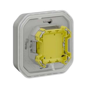 Bouton poussoir NO LUMINEUX avec voyant LEGRAND étanche Plexo Anthracite 10A IP55 IK08 livré complet pour fixation saillie