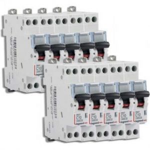 LEGRAND Lot de 10 disjoncteurs électriques DNX3-10A