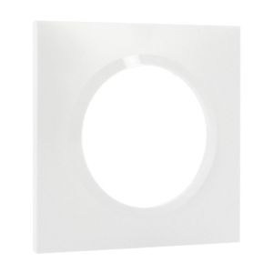 Plaque simple LEGRAND Dooxie blanc - Vue de profil