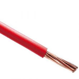 Fil électrique rigide H07VR 6mm² rouge - Couronne de 100m