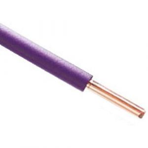 Fil électrique rigide H07VU 1.5mm² violet - Couronne de 100m