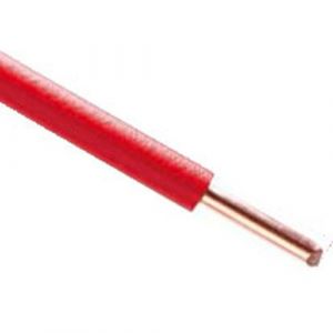 Fil électrique rigide H07VU 2.5mm² rouge - Couronne de 100m