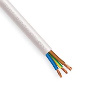 Câble électrique souple H05VVF 3G1.5mm² blanc MIGUELEZ