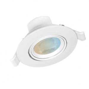 MIIDEX Spot LED encastrable CARAT II orientable 230V 5W 540lm CCT 90mm blanc