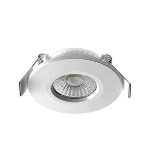 Spot LED MIIDEX Eclat encastrable fixe dimmable IP65 6W 600lm CCT 68mm blanc