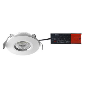 Spot LED MIIDEX Eclat encastrable fixe dimmable IP65 6W 600lm CCT 68mm blanc + driver