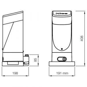 NICE Slight Kit de motorisation pour portail coulissant max 400kg - Dimensions