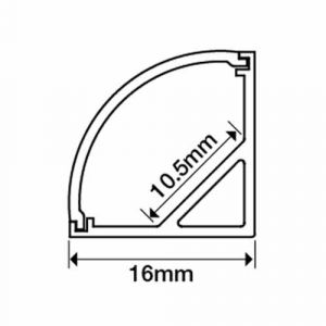 Dimensions profils aluminium d'angle pour ruban LED