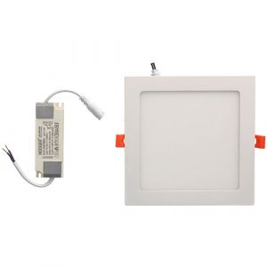 Downlight LED extra plat à encastrer carré blanc
