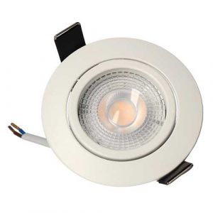 Spot LED remplaçable encastrable orientable dimmable 5W 400lm 2700K 82mm blanc