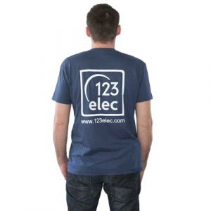 Tee-Shirt 123elec Bleu denim Taille L