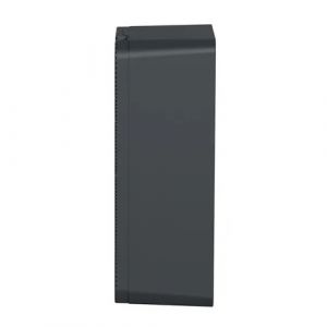 Vue de profil du boitier vertical étanche 2 postes Mureva Styl couleur gris anthracite