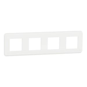 Plaque de finition pour interrupteur Unica Blanc 4 postes  - Photo principale