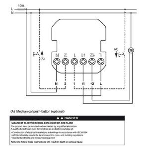 Schneider NU350854W - Interrupteur volet-roulant - 4A - Zigbee - Anthracite – Mécanisme seul - Unica Wiser