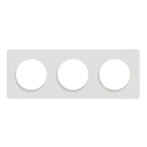 SCHNEIDER Odace Touch Plaque triple blanc - S520806 - vue de face