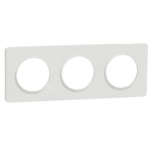 SCHNEIDER Odace Touch Plaque triple blanc - S520806