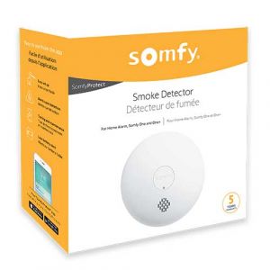 Ce détecteur de fumée Somfy est livré avec des piles AA