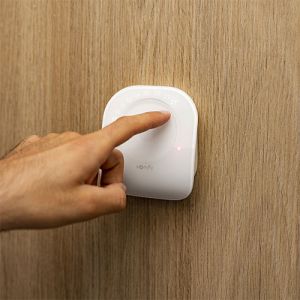 Vous pouvez régler la température de chauffe directement sur le thermostat,  ou sur l'application Thermostat Somfy téléchargeable sur votre smartphone.