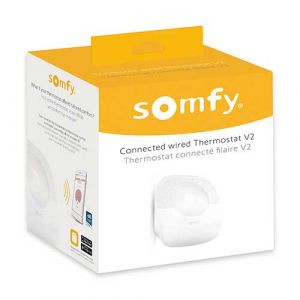 Ce thermostat connecté Somfy se raccorde en filaire à vos appareils de chauffage domestiques.