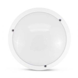 VISION-EL Hublot extérieur LED à détection 230V 18W 1600lm 4500°K 300mm blanc - Face