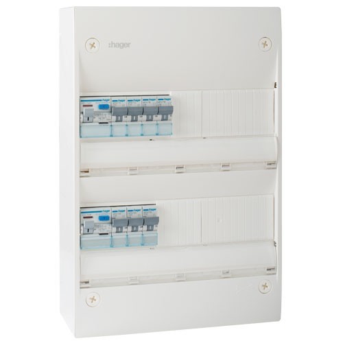 Tableau électrique prééquipé HAGER 2 rangées