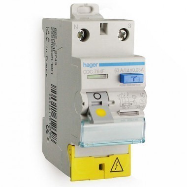 interrupteur diff 233 rentiel 63a 30ma type ac hager cdc764f interrupteur diff 233 rentiel 63a 30ma type ac hager cdc764f