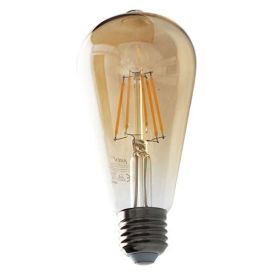 Ampoule LED ambrée forme Edison Arlux E27 Ø64 230V 6W(=80W) 720lm 2700K