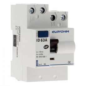 EUROHM Interrupteur différentiel 63A 30mA type A 3 modules 230V - 23363