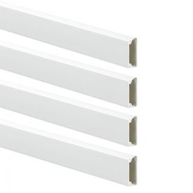 Goulotte électrique PVC 20x20mm - Lot De 10 Longueurs 2m - Blanc, Pour Câbles, Fils, Gaine