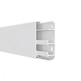 GGK Plinthe électrique 4D 20x80mm L.1,5m blanche 3 compartiments WS10231
