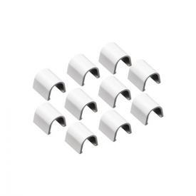 INOFIX Cablefix Lot de 10 accessoires droits 10,5 x 10 mm pour gaine adhésive - Blanc