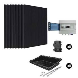 SUNPOWER Kit solaire autoconsommation 3280W + micro-onduleur ENPHASE - Toit plat