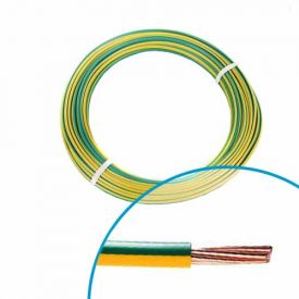 Fil électrique rigide H07VR 6² vert / jaune NEXANS - Couronne de 25m