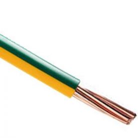 Fil électrique rigide H07VR 6mm² vert/jaune - Prix au mètre