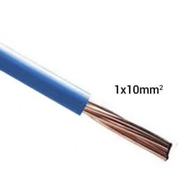 Fil électrique rigide H07VR 10mm² bleu - Prix au mètre