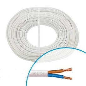 Câble électrique blanc Miguelez 2x1.5mm couronne de 100m