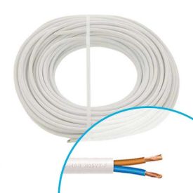 Câble électrique blanc Miguelez 2x1.5mm couronne de 50m