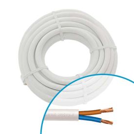 Câble électrique souple H05VV-F 2x2.5mm² blanc MIGUELEZ - Couronne de 10m