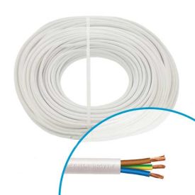 Câble électrique souple H05VVF 3G1.5mm² blanc MIGUELEZ - couronne de 100m